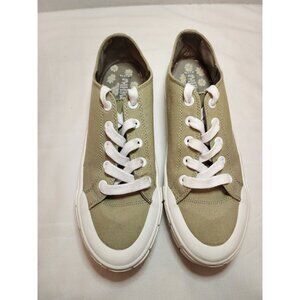 Mad Love "Fran" Women's Green Canvas Lace Up/Slip On Sneakers US size: 10